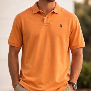 Polo by Ralph Lauren Men's Orange Pima Soft Touch Cotton Polo Shirt